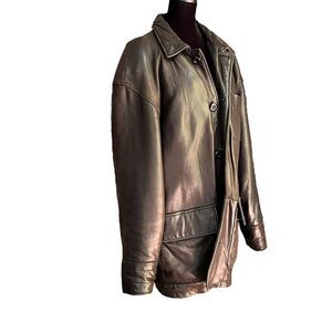 Vintage Tannery West Subtle Leather Coat Mens Size Medium Fully Lined